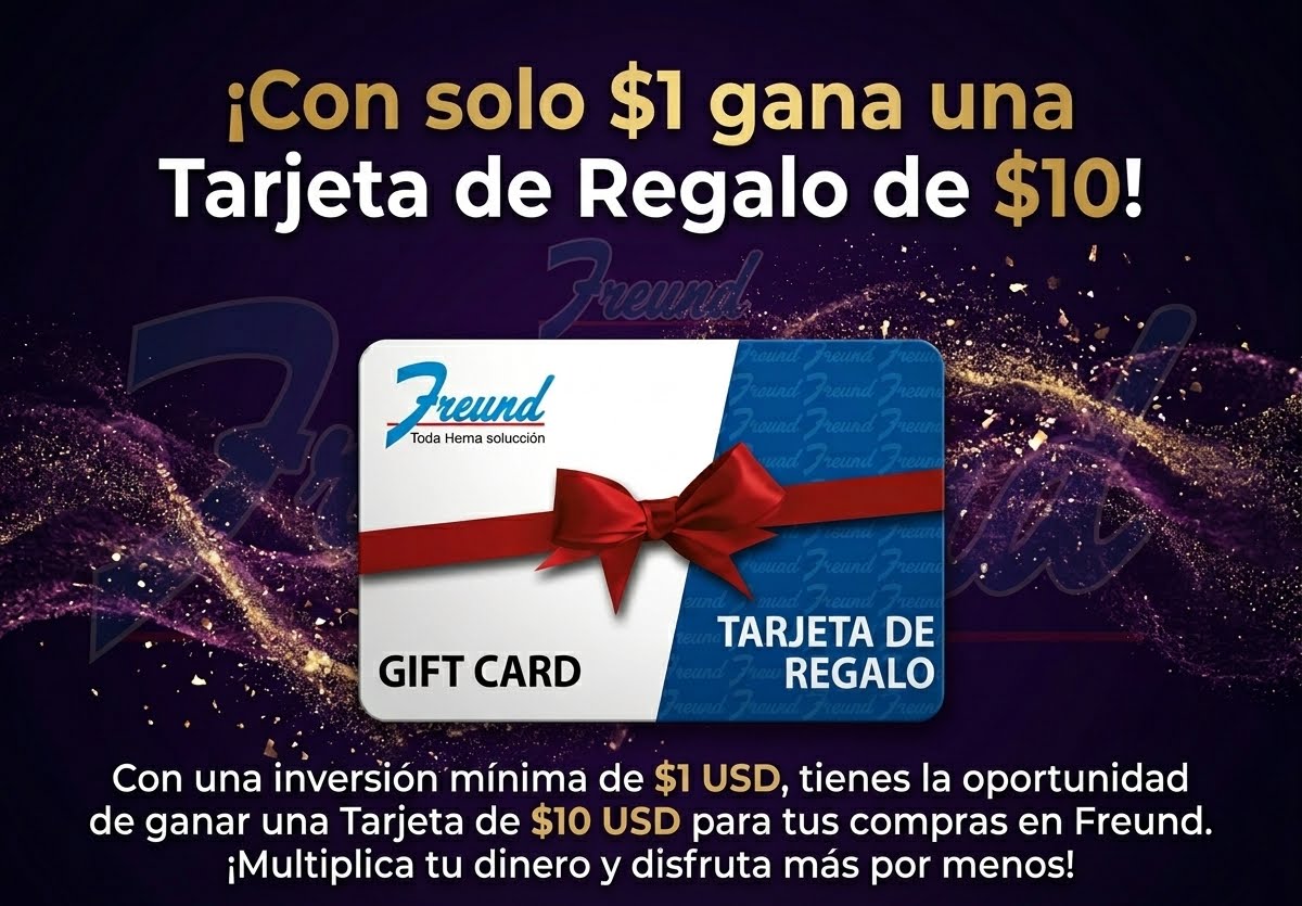 ¡Solo $1 y gana $10 en Gift Cards Freund!