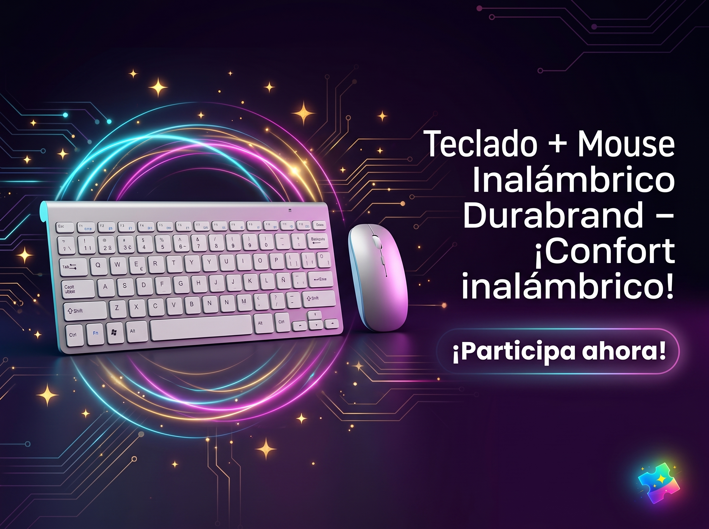 Teclado + Mouse Durabrand Inalámbrico – ¡Comodidad sin cables!