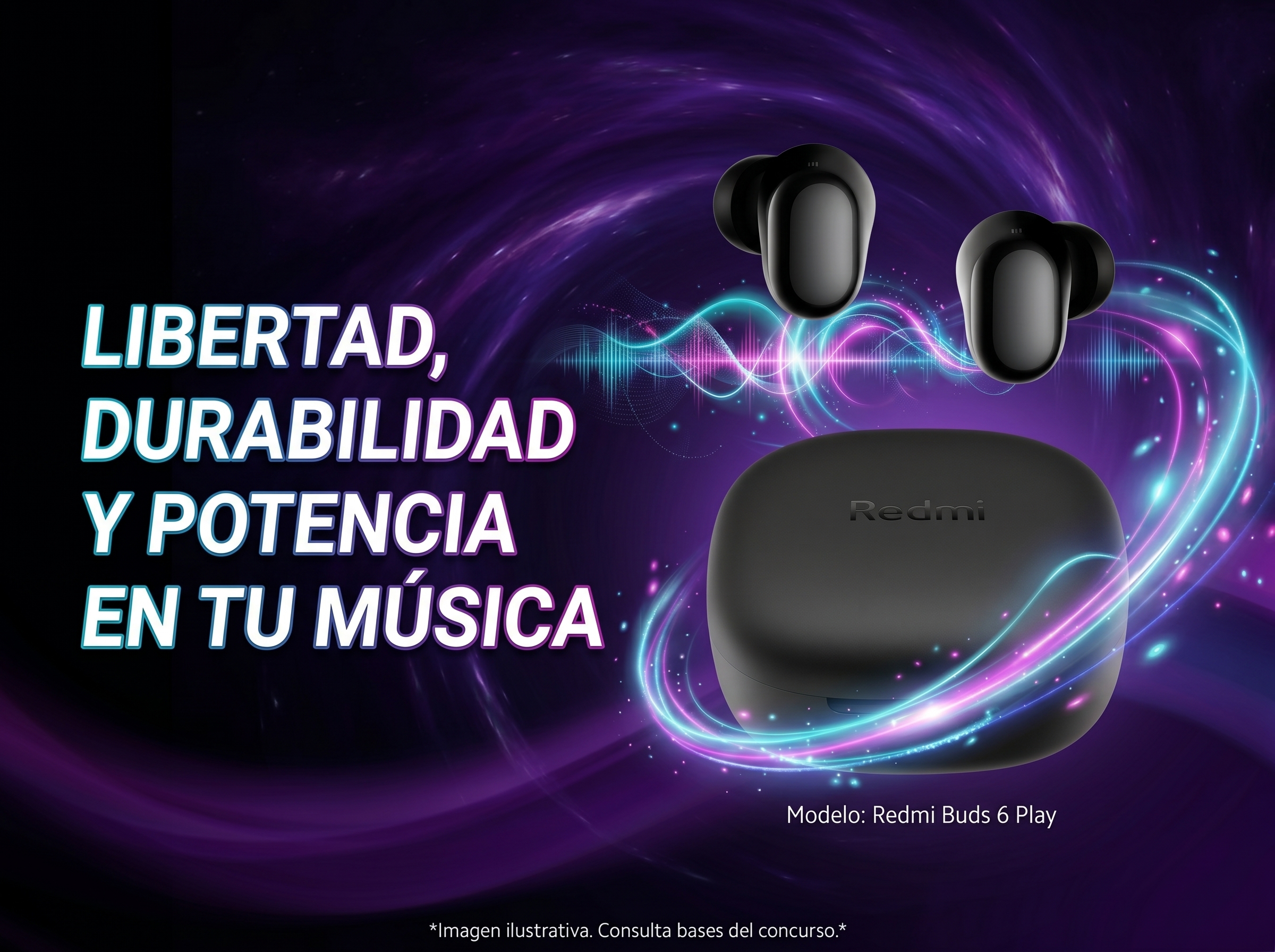 Imagen de la dinámica ¡Estos Black Redmi Buds 6 Play podrian ser tuyos!